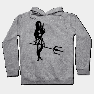 Mermaid minimal silhouette white Hoodie